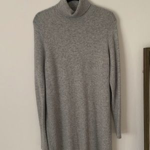 J.Crew Gray Super Soft Wool Turtleneck Sweater Dress Size Medium